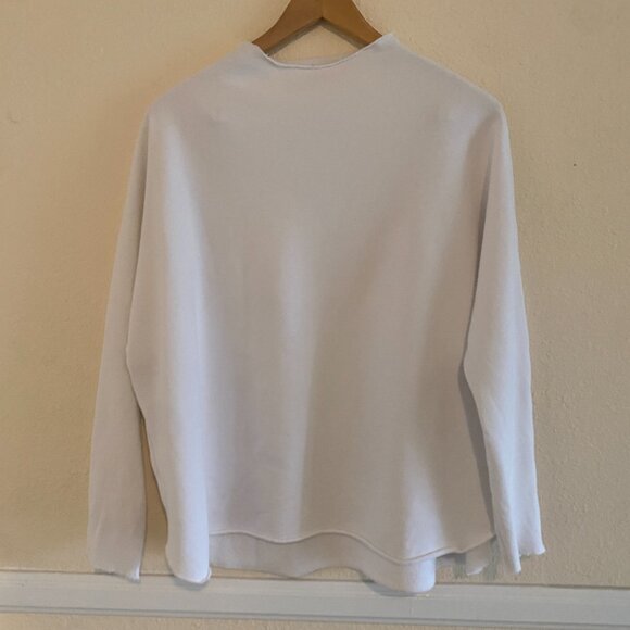 Frank & Eileen Effie Long-Sleeve Funnel Neck Capelet Wht, Sz S - Picture 7 of 7